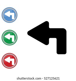 Web line icon. Arrow up-left