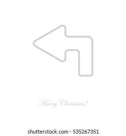 Web line icon. Arrow up-left