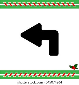 Web line icon. Arrow up-left