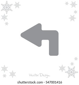 Web line icon. Arrow up-left