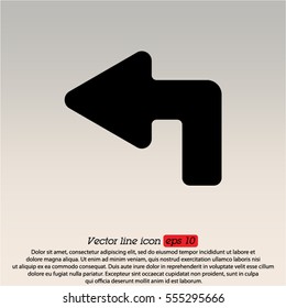 Web line icon. Arrow up-left
