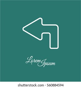 Web line icon. Arrow up-left