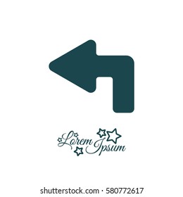 Web line icon. Arrow up-left