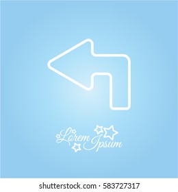 Web line icon. Arrow up-left