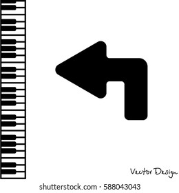 Web line icon. Arrow up-left