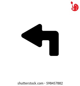 Web line icon. Arrow up-left