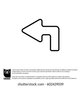 Web line icon. Arrow up-left