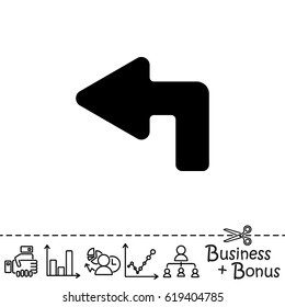 Web line icon. Arrow up-left
