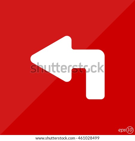 Web line icon. Arrow up-left