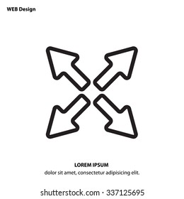 Web line icon - Arrows