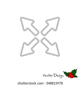 Web line icon. Arrows