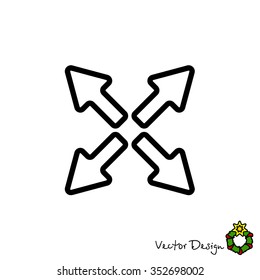 Web line icon. Arrows