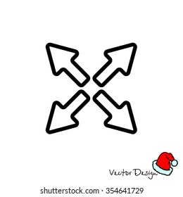 Web line icon. Arrows