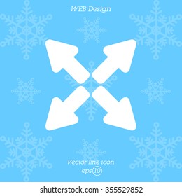 Web line icon. Arrows
