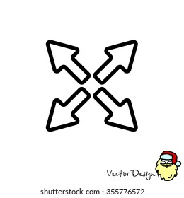 Web line icon. Arrows