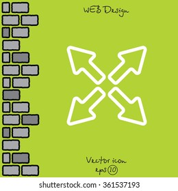 Web line icon. Arrows
