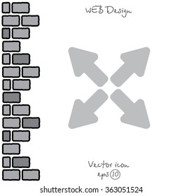Web line icon. Arrows