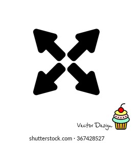 Web line icon. Arrows