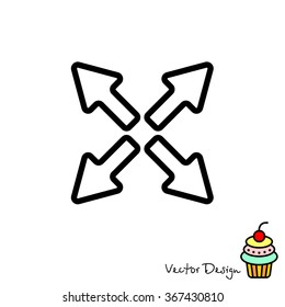 Web line icon. Arrows