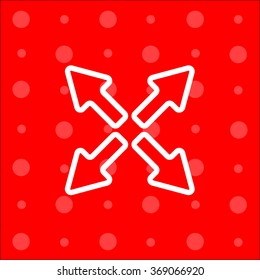 Web line icon. Arrows