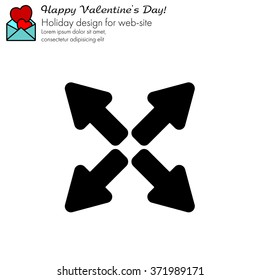 Web line icon. Arrows
