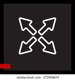 Web line icon. Arrows