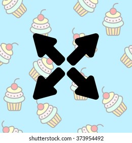 Web line icon. Arrows