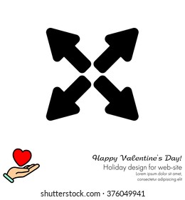 Web line icon. Arrows