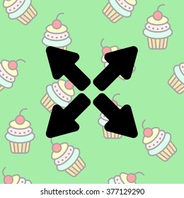 Web line icon. Arrows