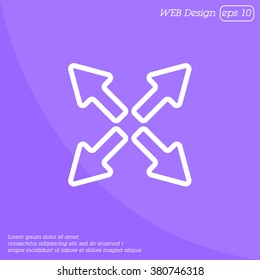 Web line icon. Arrows