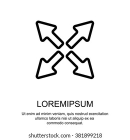 Web line icon. Arrows