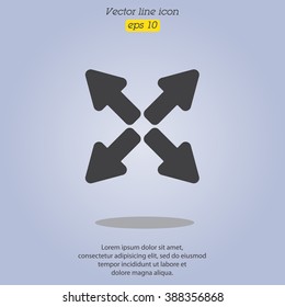 Web line icon. Arrows