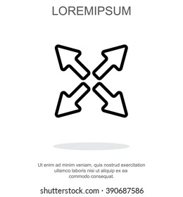Web line icon. Arrows