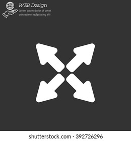 Web line icon. Arrows