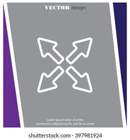 Web line icon. Arrows
