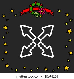 Web line icon. Arrows