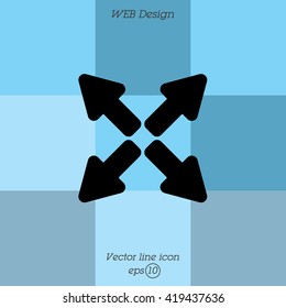 Web line icon. Arrows