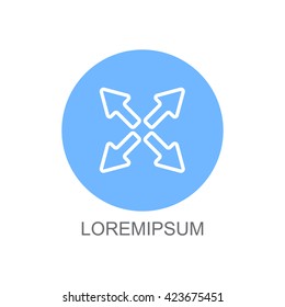Web line icon. Arrows