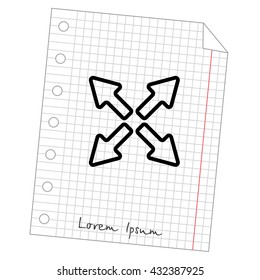 Web line icon. Arrows