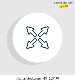 Web line icon. Arrows