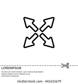 Web line icon. Arrows
