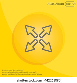 Web line icon. Arrows