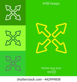 Web line icon. Arrows