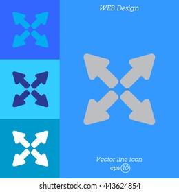 Web line icon. Arrows