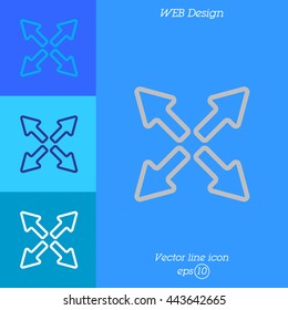 Web line icon. Arrows