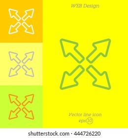 Web line icon. Arrows
