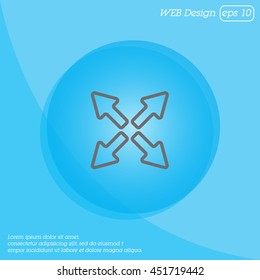 Web line icon. Arrows