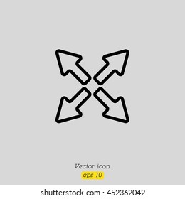Web line icon. Arrows
