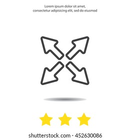 Web line icon. Arrows