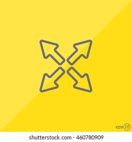 Web line icon. Arrows